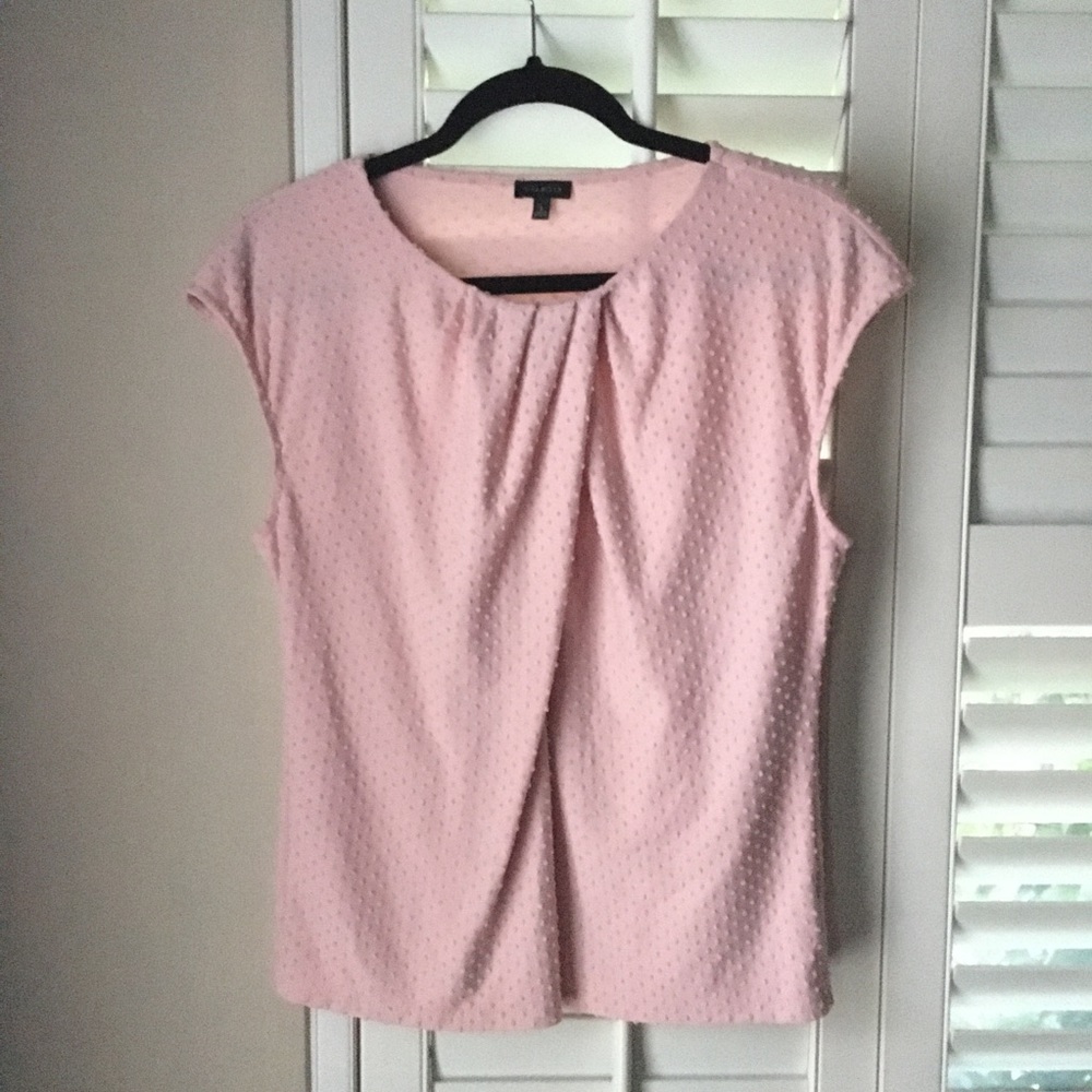 TALBOTS Textured Dot Top in Pink